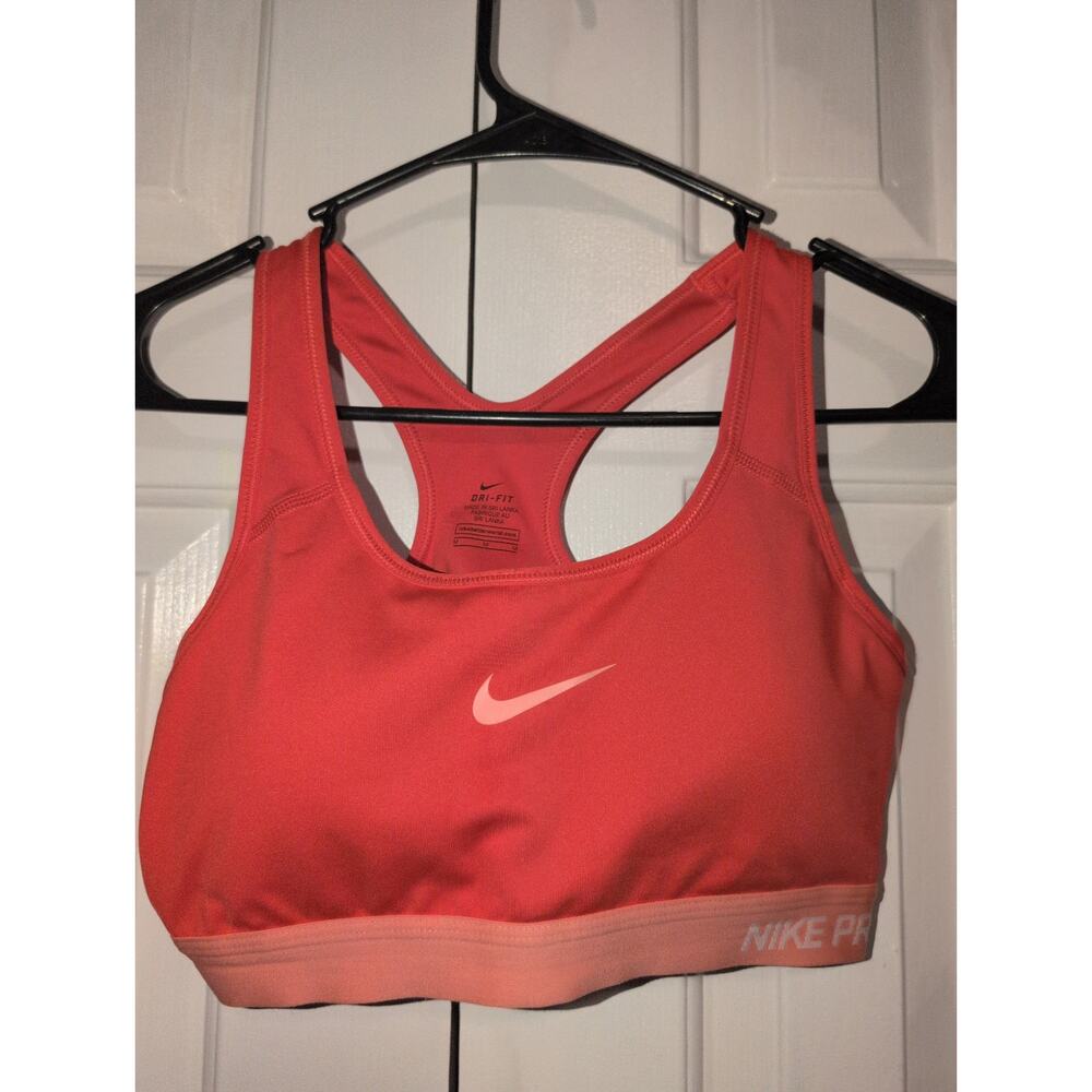 Nike Pro Dry Fit Sports Bra Medium Red